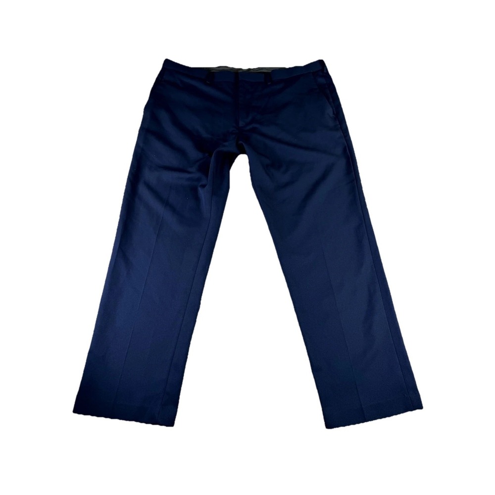 Haggar Pants Mens 40x30 Blue Low Waist Classic Fit Straight Fit All Day Comfort